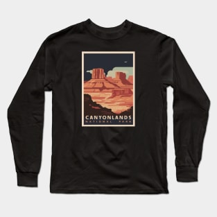 Retro Poster of Canyonlands National Park Long Sleeve T-Shirt